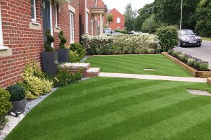 Front garden with artificial grass in Exeter