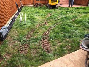 Digging up existing turf in Cranbrook by Alpyne Grass