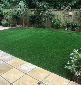 Landscaped garden in Exmouth with new grass and paving