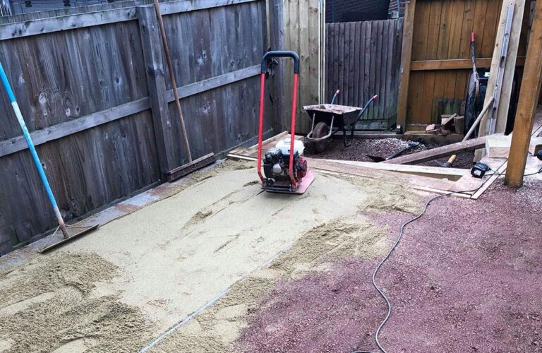 Prepping the ground to transform a back garden space