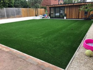 Large family-friendly artificial lawn in Exeter